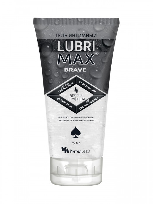 Водно-силиконовый интимный гель-смазка Lubrimax Brave - 75 мл. - ИнтелБИО - купить с доставкой в Златоусте