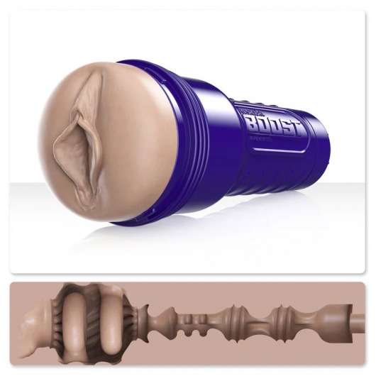 Телесный мастурбатор-вагина Fleshlight Boost Bang - Fleshlight - в Златоусте купить с доставкой