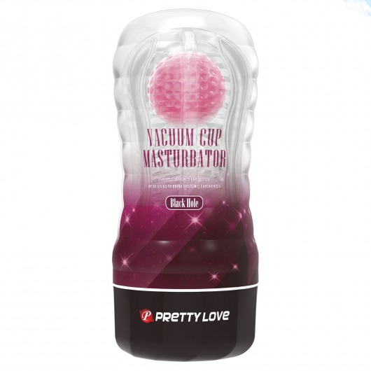 Прозрачный текстурированный мастурбатор Vacuum Cup Masturbator Black Hole - Baile - в Златоусте купить с доставкой