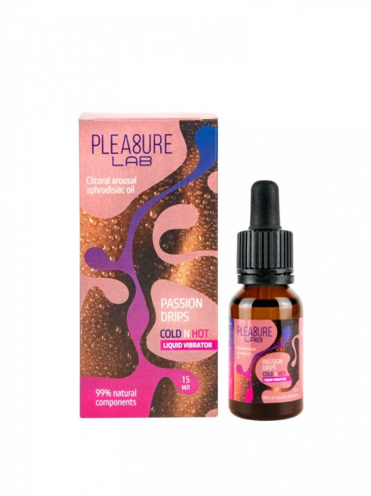 Жидкий вибратор Passion Drips Cold n Hot - 15 мл. - Pleasure Lab - купить с доставкой в Златоусте