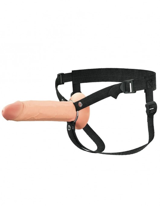 Полый страпон на ремнях 8’’ Hollow Silicone Strap-on - Pipedream - купить с доставкой в Златоусте