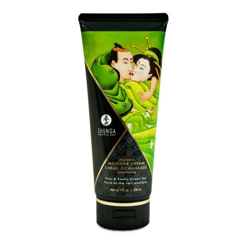 Массажный крем для тела с ароматом груши и зелёного чая Pear   Exotic Green Tea - 200 мл. - Shunga - купить с доставкой в Златоусте