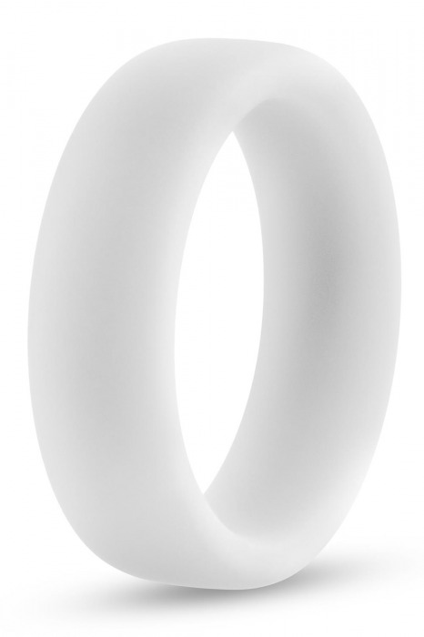 Белое люминесцентное эрекционное кольцо Silicone Glo Cock Ring - Blush Novelties - в Златоусте купить с доставкой