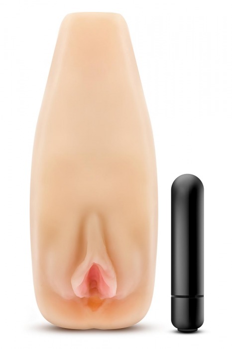 Мастурбатор-вагина с вибрацией Soft   Wet Natasha Realistic Beige Masturbator - Blush Novelties - в Златоусте купить с доставкой