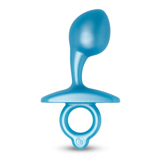 Голубая анальная пробка для массажа простаты Bulb Silicone Prostate Plug - 10,7 см. - b-Vibe - в Златоусте купить с доставкой