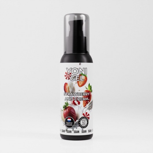 Лубрикант для орального секса SGAN со вкусом клубники со сливками - 100 мл. - SGAN - купить с доставкой в Златоусте