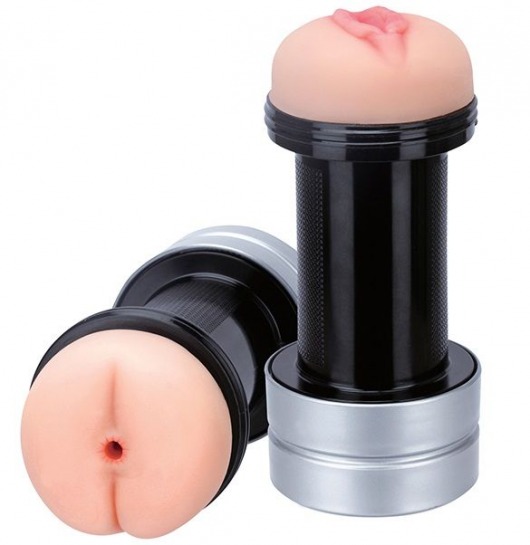 Мастурбатор 2-в-1 REALSTUFF 2 IN 1 HUMMER ANUS   VAGINA: вагина и анус - Dream Toys - в Златоусте купить с доставкой