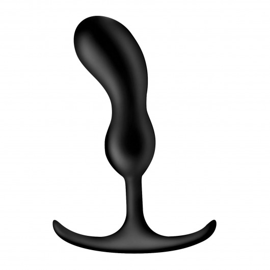 Черный массажер простаты с утяжелителями Premium Silicone Weighted Prostate Plug Medium - 16,3 см. - XR Brands - в Златоусте купить с доставкой
