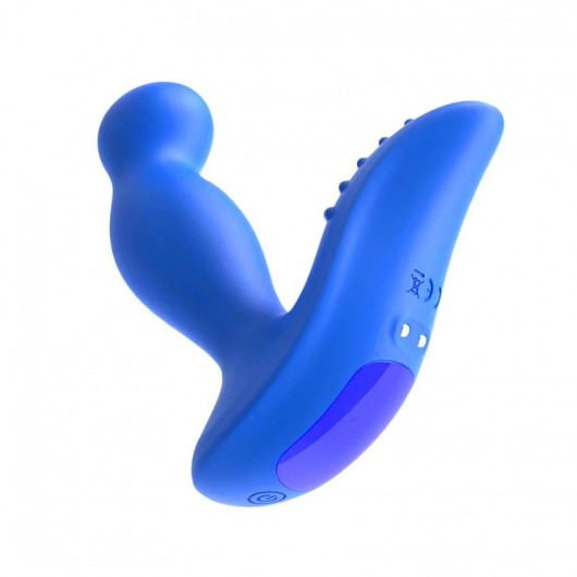 Синий вибромассажер простаты 3,5’’ Remote Control P-spot Massager - 12,5 см. - Erokay - в Златоусте купить с доставкой