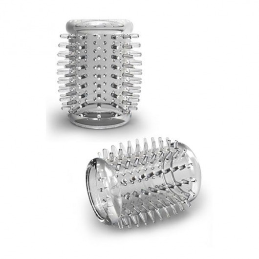 Прозрачная насадка с шипами STAY HARD COCK SLEEVE 01 CLEAR - Blush Novelties - в Златоусте купить с доставкой