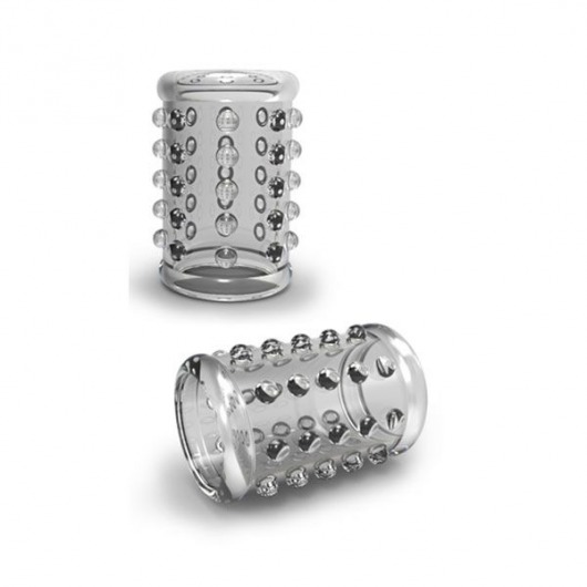 Прозрачная насадка на пенис с шишечками STAY HARD COCK SLEEVE 02 CLEAR - Blush Novelties - в Златоусте купить с доставкой
