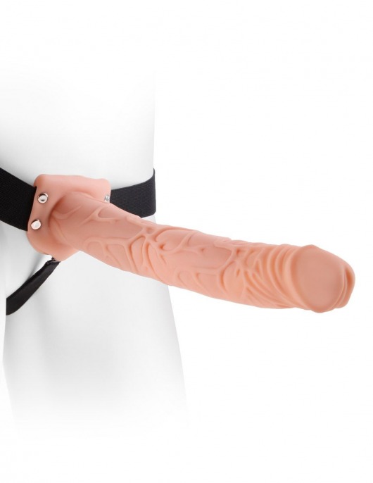 Фаллопротез телесного цвета Hollow Strap-On - 29 см. - Pipedream - купить с доставкой в Златоусте
