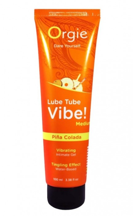 Гель с эффектом вибрации Lube Tube Vibe Medium Pina Colada - 100 мл. - ORGIE - купить с доставкой в Златоусте