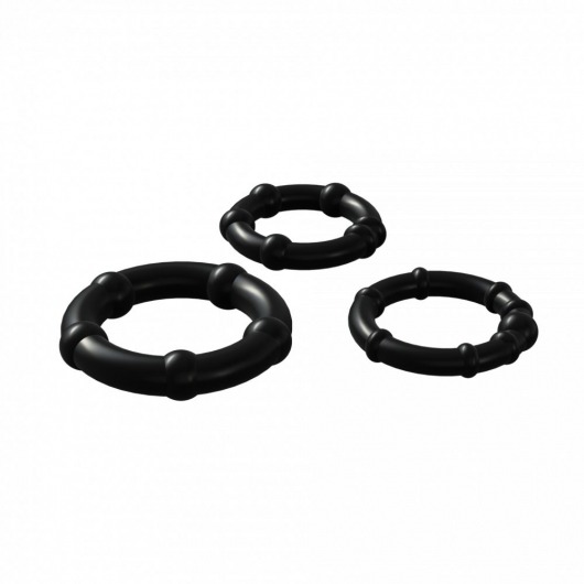 Набор из 3 черных эрекционных колец Babooom Ring Set - Adrien Lastic - в Златоусте купить с доставкой