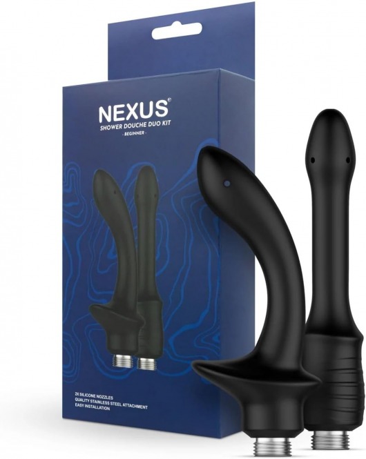 Набор из 2 насадок для анального душа Shower Douche Duo Kit Beginner - Nexus Range - купить с доставкой в Златоусте