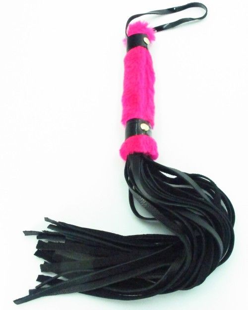Нежная плеть с розовым мехом BDSM Light - 43 см. - БДСМ Арсенал - купить с доставкой в Златоусте