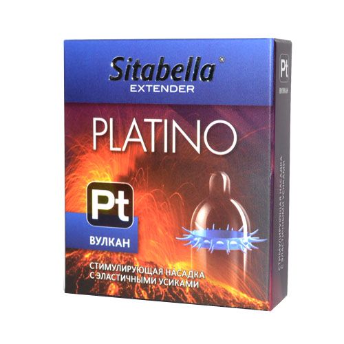 Стимулирующая насадка с усиками Platino  Вулкан - Sitabella - купить с доставкой в Златоусте