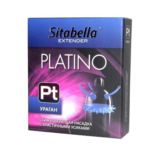 Стимулирующая насадка с усиками и шипиками Platino  Ураган - Sitabella - купить с доставкой в Златоусте