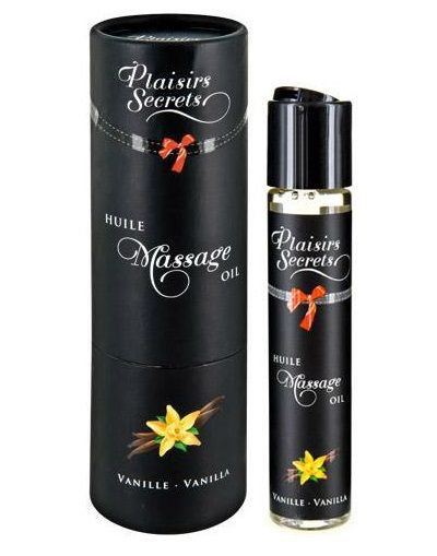 Массажное масло с ароматом ванили Huile de Massage Gourmande Vanille - 59 мл. - Plaisir Secret - купить с доставкой в Златоусте