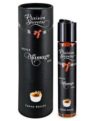 Массажное масло с ароматом крем брюле Huile de Massage Gourmande Creme Brulée - 59 мл. - Plaisir Secret - купить с доставкой в Златоусте