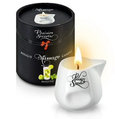 Массажная свеча с ароматом мохито Bougie de Massage Mojito - 80 мл. - Plaisir Secret - купить с доставкой в Златоусте