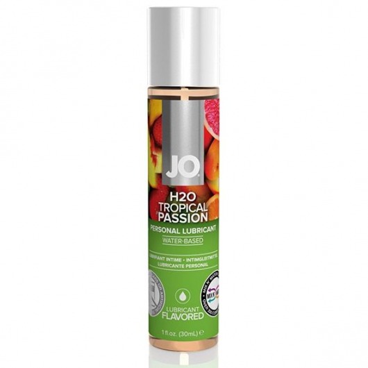 Смазка с ароматом тропических фруктов JO Flavored Tropical Passion - 30 мл. - System JO - купить с доставкой в Златоусте