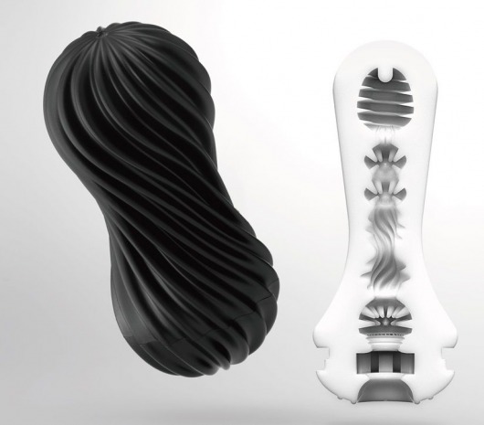 Мастурбатор FLEX Rocky Black с плотным рельефом - Tenga - в Златоусте купить с доставкой