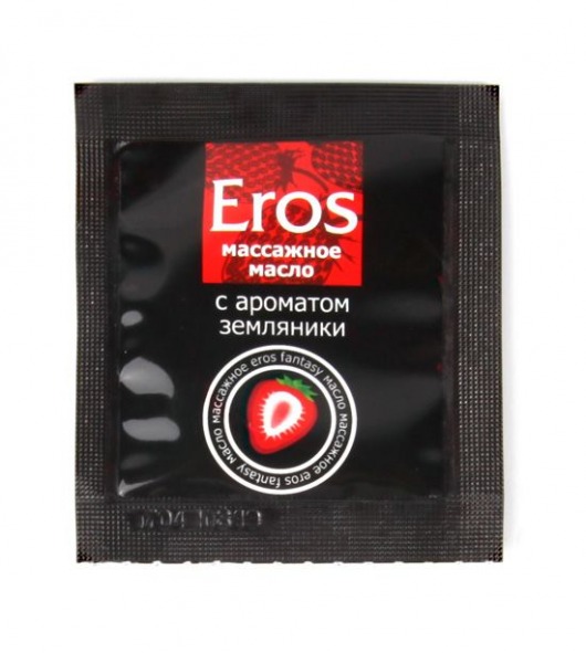 Пробник массажного масла с ароматом земляники Eros fantasy - 4 гр. - Биоритм - купить с доставкой в Златоусте