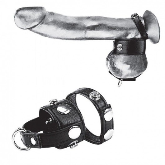 Утяжка для мошонки и пениса Cock Ring With 1  Ball Stretcher And Optional Weight Ring - BlueLine - купить с доставкой в Златоусте