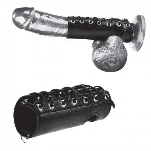 Сбруя на член на шнуровке 5  Cock Sheath - BlueLine - купить с доставкой в Златоусте