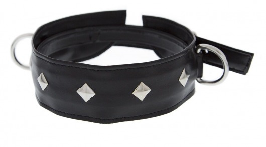 Полиуретановый ошейник с пуклями и D-кольцами Collar with Studs - Blush Novelties - купить с доставкой в Златоусте
