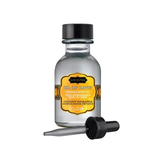 Масло для ласк с ароматом кокоса и ананаса Oil of Love Coconut Pineapple - 22 мл. - Kama Sutra - купить с доставкой в Златоусте