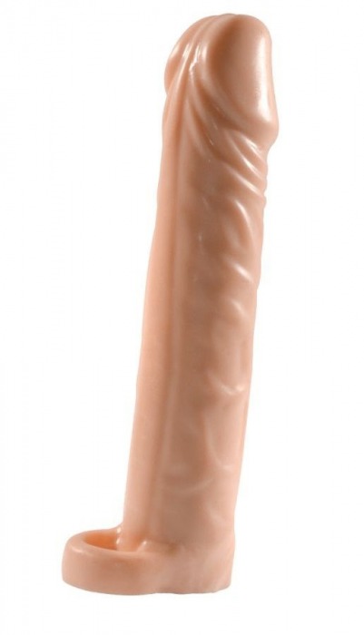 Телесная насадка-удлинитель Extension sleeve с подхватом - 17 см. - Sitabella - в Златоусте купить с доставкой