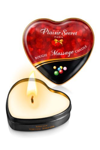 Массажная свеча с ароматом бубль-гума Bougie Massage Candle - 35 мл. - Plaisir Secret - купить с доставкой в Златоусте