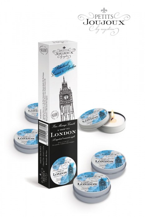Набор из 5 свечей Petits Joujoux London с ароматом ревеня, амбры и чёрной смородины - MyStim - купить с доставкой в Златоусте