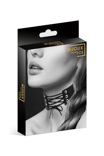 Оригинальный ошейник-чокер со шнуровкой - Bijoux Pour Toi - купить с доставкой в Златоусте