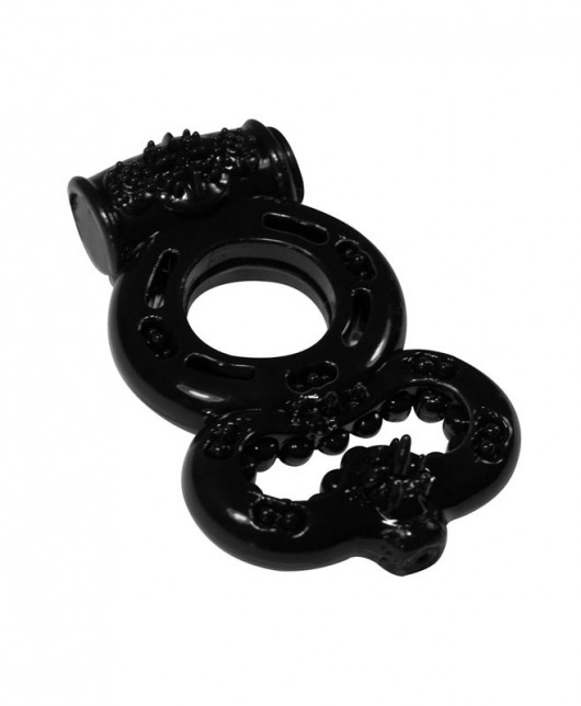 Чёрное эрекционное кольцо Rings Treadle с подхватом - Lola Games - в Златоусте купить с доставкой