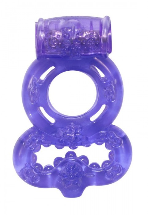 Фиолетовое эрекционное кольцо Rings Treadle с подхватом - Lola Games - в Златоусте купить с доставкой