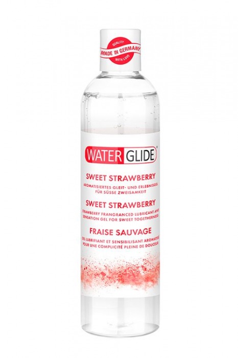 Лубрикант на водной основе с ароматом клубники SWEET STRAWBERRY - 300 мл. - Waterglide - купить с доставкой в Златоусте