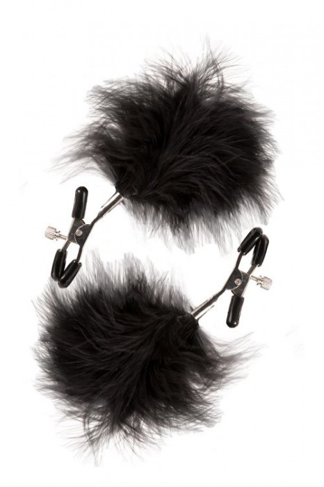 Зажимы для сосков с пухом FEATHERED NIPPLE CLAMPS - Blush Novelties - купить с доставкой в Златоусте