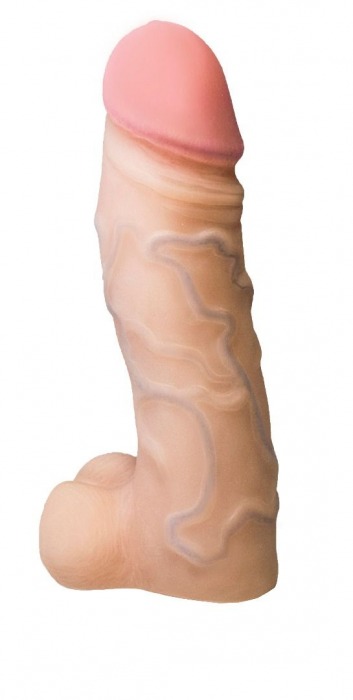 Реалистичная насадка с мошонкой REAL Standard - 15,5 см. - LOVETOY (А-Полимер) - купить с доставкой в Златоусте