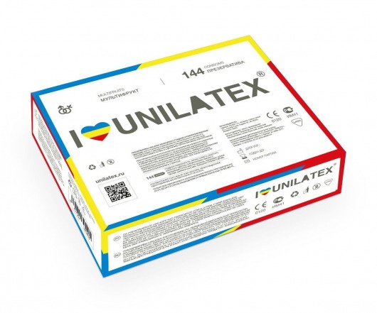 Разноцветные ароматизированные презервативы Unilatex Multifruits - 144 шт. - Unilatex - купить с доставкой в Златоусте
